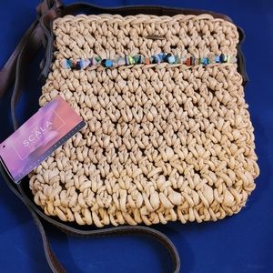 SCALA Woven Crossbody Bag